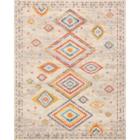 PASARGAD HOME 4 x 6 ft Aldora Design Power Loom Area Rug Beige PD476C 4X6